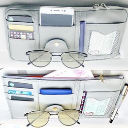 Organizador de automóviles Sun Visor Auto Pocket Holder Holder Styling Clip Gafas de sol CD DVD Bag Bolsa