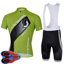 Mens Cycling Jersey set 2021 Summer SCOTT Team short sleeve Bike shirt bib Shorts suits Quick Dry Breathable Racing Clothing Size XXS-6XL Y21041068