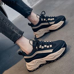 Boots Fashion Thick-soled Non-slip Sneakers Women's Shoes 2021 Flat Plus Velvet Warm Casual Autumn Winter