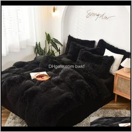 Sets Supplies Textiles Home & Garden Drop Delivery 2021 Plush Winter Bedding Set Mink Duvet Er Fitted Flat Bed Sheet Pillowcases Lamb Veet Co