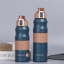 Vacuum Insulated Water Bottle Anti-slip Stainless Steel Travel Camping Direct Drinking Tumbler with Lids 500ml 680ml sea shipping CCD8508