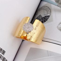 finger ring styles UK - Wedding Rings Bride Talk Fashion Vintage Style Cubic Zirconia For Women Jewelry Accessories Luxury Big Retro Brushed-finish Finger Ring