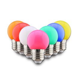 100PCS RGB E27 B22 220V Mini LED-lampa Vattentät Färgrikt Liten Ljus 5W 7W Dekoration Energibesparande Spotlampor Lampa Belysning