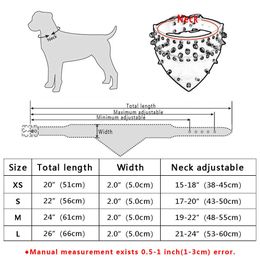 2 Wide Pet Dog Bandana Collars Leather Spiked Studded Pet Dog Collar Scarf Neckerchief Fit For Medium Large Dogs Pitbull Box253K