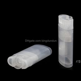 packing boxes with lids UK - Packing Boxes Office School Business Industrial Empty Plastic Oval Deodorant Containers Lip Balm Tubes With Lid Caps 15Ml For Lipstick Cr