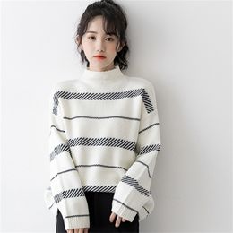 Women Knitted Pullover Autumn Sexy o-Neck Batwing Sleeve Button Oversized Sweater Casual Loose Solid Female Tops 210427