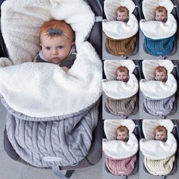 born 0-12 Months Baby Blanket For Bedding Stroller Super Soft Warm Infant Boys Girls Sleeping Bag Swaddle Wrap Manta Bebes 211105