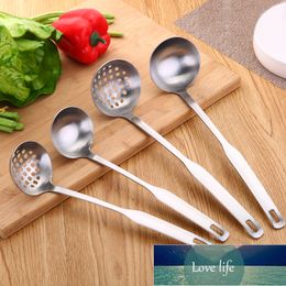 Stainless Steel Thickening Colander Filter Oil Spoon Handle Soup Hot Pot Spoon Kitchen Vegetable Strainer Cook Tool