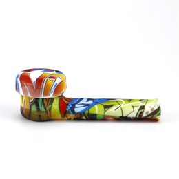 Other Smoking Accessories newstyle beautifully patterned pipes luminous bowl pipe environmentally friendly silicone material colorful