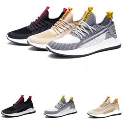 2021 Spring leisure shoes lazy breathable net black grey yellow Korean version of flying knit men's sneakers cross-border sports 39-44 eleven