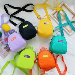 kids candy Colours casual bags 2021 children one shoulder shell bag chic boys girls nylon lightweight crossbody bags accessories wallet F579
