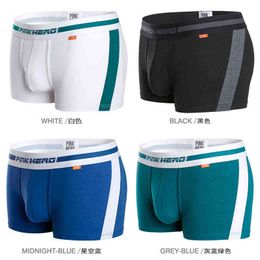 NEW 4pcs PINK HEROES High-quality Cotton Men Underwear Fashion Men Boxer Short Trunks Male Panties Gay Cuecas comfortable H1214