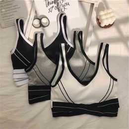 Women Summer Cross Bandage Tops Crop Off Shoulder Sexy Tank Female Sleeveless Casual Patchwork Y2K 210507