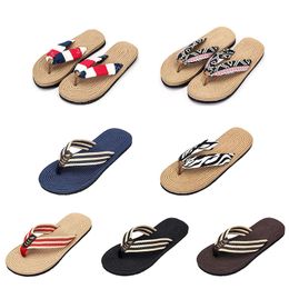 Mens womens summer fashion slippers color black blue green grey brown men outdoor flip flops size 36-44