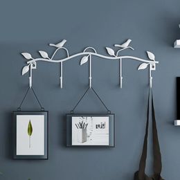 Одежда для хранения шкафа птиц металлические стены стойки и шляпа многофункциональные подвесные крючки для гостиной спальни из кованого железа