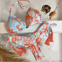 Women's Swimwear 2022 Bikini Set Women Push Up Swimsuit Bottom Print Brazilian Biquini Bathing Suit Swim Wear Beach