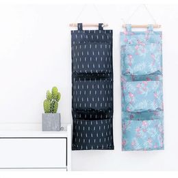 Storage Bags Waterproof Cloth Hanging Bag Wall Mounted Wardrobe Closet Organiser Cosmetic Toys Pouch Container Bedroom Home