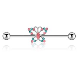 Industrial Barbell Earring 14G Stainless Steel Scaffold Piercing Helix Tragus Cartilage Body Jewellery