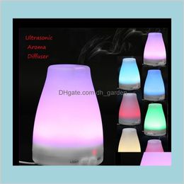 Oils Diffusers Fragrances Decor Home Garden 100Ml 7 Color Led Aroma Humidifier Night Light Air Aromatherapy Diffuser Ultrasonic Essent