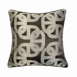 Modern Woven Geometry Home Decorative Chocolate Chain Square Pillow Case Soild woven Sofa Chair Cushion Cover 45x45 cm 1pc/lot 210401