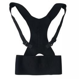 Posture Corrector Support Magnetic Back Shoulder Brace Belt Adjustable Men Women Sports Safety Fashion Black Kneepad #4S05