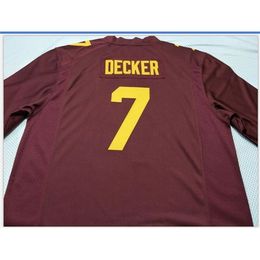 Custom 009 Youth women Minnesota Golden Gophers #7 Eric Decker Football Jersey size s-5XL or custom any name or number jersey
