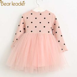 Bear Leader Girls Dress Spring Full Girls Blouse Cute Mushroom Printing Kids Shirts Children Clothing For 3-7 Years 210708