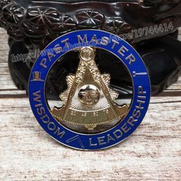 Masonic Auto Car Badge Emblems mason freemason BCM34 PAST MASTER WISDOM LEADERSHIP 3'' technique personality decoraction