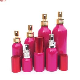 20ml 30ml 50ml 60ml 80ml 100ml 150ml High End Refillable Perfume Bottle Rose Red Spray Atomizer Aluminium 20pcsgood
