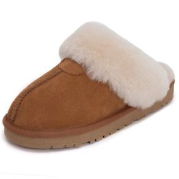 2022 Hot sell Classic AUS G5125 Warm slippers goat skin sheepskin snow boots tan black Grey pink Man women slippers boots keep warm shoes Hotel Shower Room