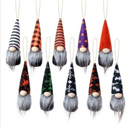 Party Favor Halloween Gnomes Hanging Plush Dolls Toys Hallowmas Bat Spider Dwarf Rudolph Decorations Doll Props Layout Ornaments Creative DD366