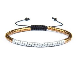 Мужские браслеты 4 мм Matte Hematite Snake Macrame Braclets Wholale 10 шт. / Лот Ювелирные Изделия для Cool Men