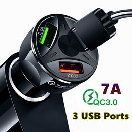 Car Cigarette Lighter Charger Auto USB QC 3.0 Quick Charge 3 USB Splitter 12V Universal for Mobile Phone DVR GPS MP3 Accessories Car