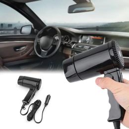 Portable 12V Hot And Cold Folding Camping Travel Car Styling Hair Dryer