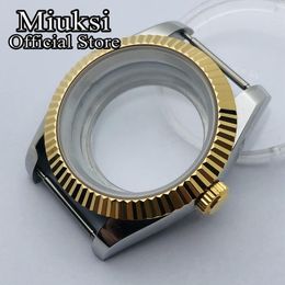 36mm/40mm silver gold case sapphire glass case fit NH35 NH36 ETA 2836 Miyota 8205 8215 821A Mingzhu DG2813 3804 movement