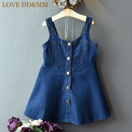 LOVE DD&MM Girls Dresses Summer Children's Wear Girls Casual Wild Sleeveless Camisole Denim Dress 210715