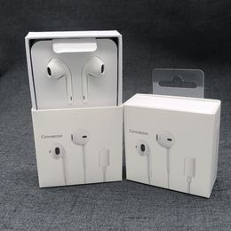 1: 1 Fones de ouvido originais de alta qualidade para iphone 7 8 X 11 12 13 pro max fones de ouvido com fio estéreo baixo fones de ouvido com fone de ouvido com microfone Com embalagem