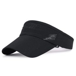 Fashion Summer Jogging Golf Sun Visor Cap For Men Women Quick Dry Breathable Eyelet Mesh Sport Running Caps Adjustable Size Visors