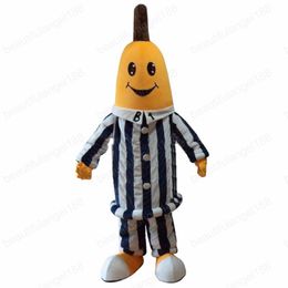 Halloween banana Mascot Costume High Quality Customise Cartoon Plush fruit Anime theme character Adult Size Christmas Carnival fancy dress