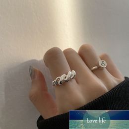 925 Sterling Silver Twist Rope Rings for Women Men Round Open Rings Jewellery Wholesale