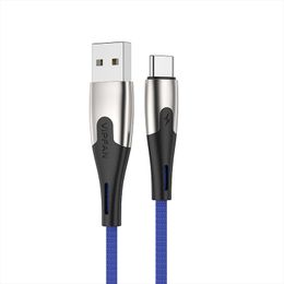 Fast Charge Data Cable Zinc Alloy 3A Type C Cables For Phone Charging With Retail Box CB-Z3