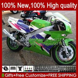 Bodywork For KAWASAKI NINJA ZX-6R green stock ZX600C ZX 6R 636 600CC 600 CC 94-97 Body 50HC.114 ZX-636 ZX600 ZX 6 R ZX636 1994 1995 1996 1997 ZX6R 94 95 96 97 Fairing Kit