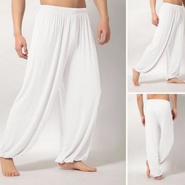 Men Super Soft Yoga Pilates Pants Loose Casual Harem Loose Wide Leg Lounge Pants Male Trousers XRQ88 X0615