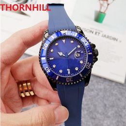 Classic Top Brand Mens Watches 43mm Rubber Japanese movement Quartz full-featured waterproof men need Christmas gift Wristwatch