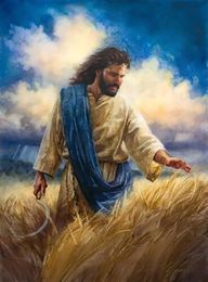 Jesus REAPING THE HARVEST Oil Painting On Canvas Home Decor Handcrafts /HD Print Wall Art Picture Customization is acceptable 21061324