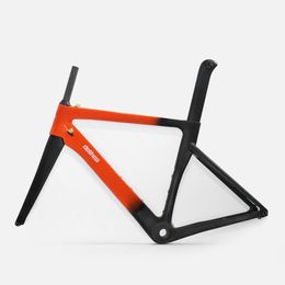 aero frame UK - DELIHEA Fore New Coming Colored Gradient Orange Carbon Aero Road Frame