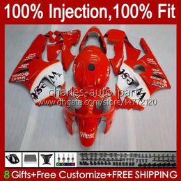 Injection mold Fairings For KAWASAKI NINJA ZX1200 C ZX 1200 12R 1200CC ZX 12 R 1200 CC 00-01 Bodywork 2No.24 ZX1200C ZX12R 00 01 ZX-12R 2000 2001 OEM Body Kit west red blk