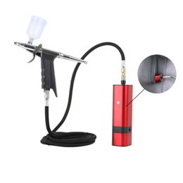 Original Manufacture Portable Air Brush Mini Airbrush Compressor for Multi Purpose Tan Master Food Coloring Cookies Cake 210719