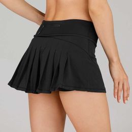 Hot Yoga Running Pleated Sports Skirt L-199 Breathable Fitness Tennis Skirt Double-layer Anti-exposure Breathable Sexy Gym Women Skirts