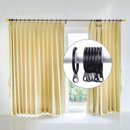 drapery ring set UK - Other Home Decor 50 Set Metal Curtain Rings Drapery Hanging With Plastic Hooks For Curtains And Rods 32 Mm